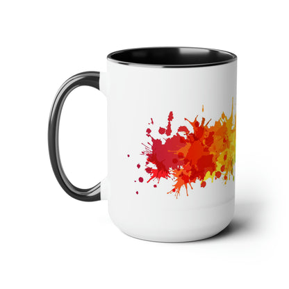 Two-Tone Coffee Mugs, 15oz - PRIDE Design
