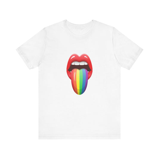 6. PRIDE Tongue Unisex Jersey Short Sleeve Tee