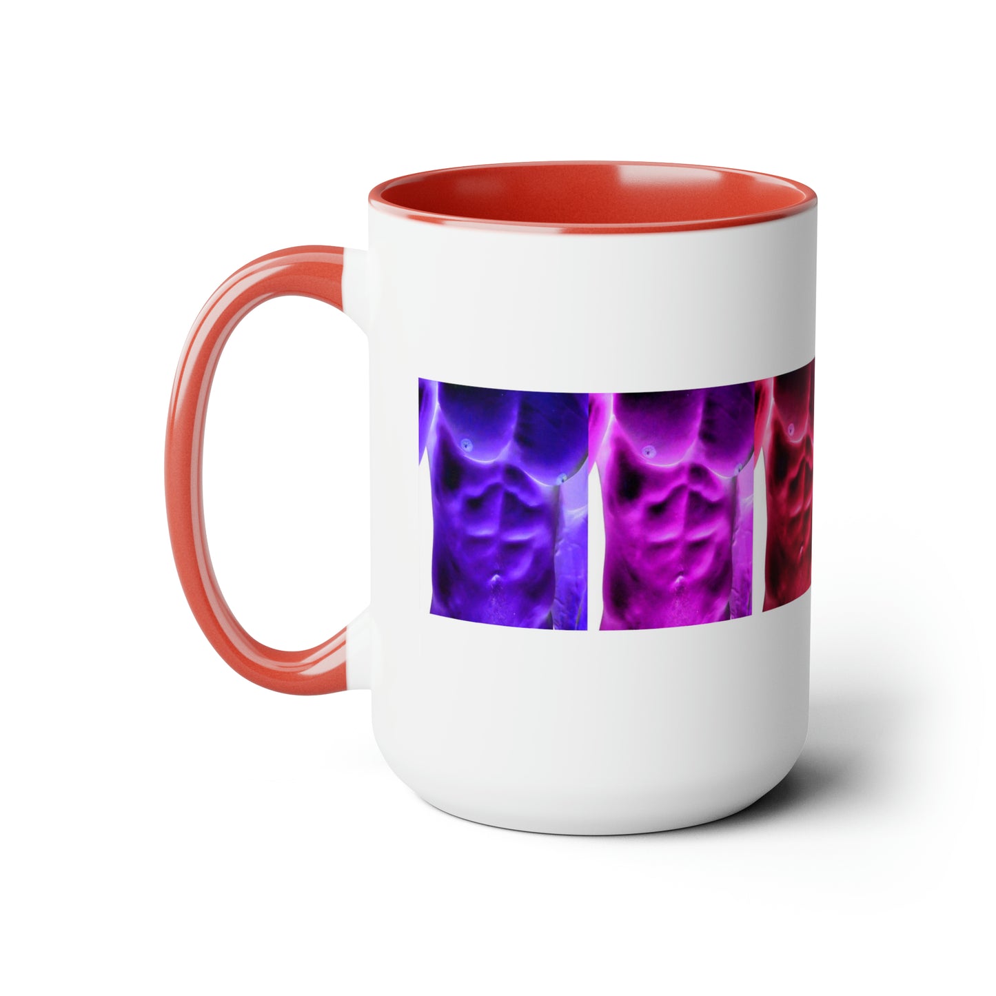 POP ART Torsos Two-Tone Coffee Mugs, 15oz