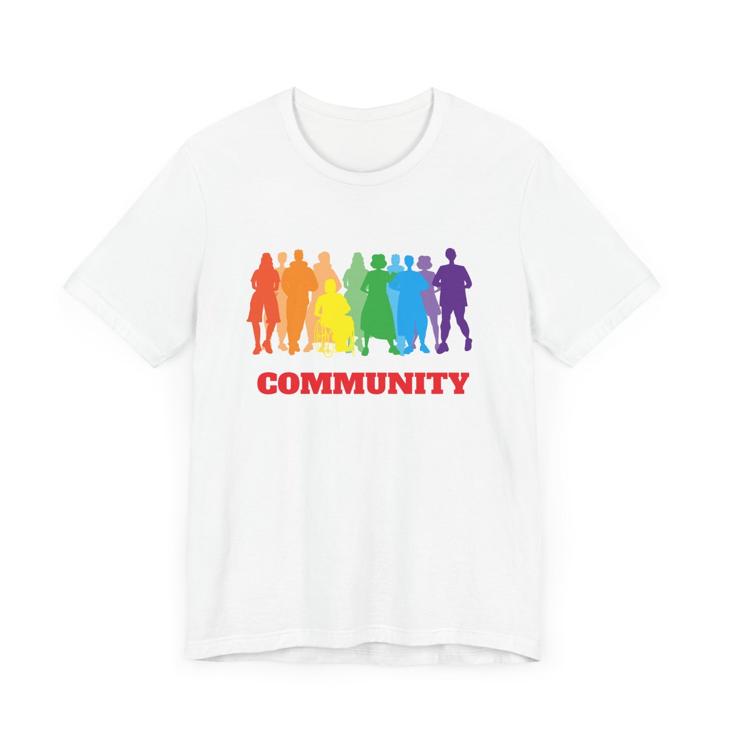 Rainbow Community Red Unisex Jersey Short Sleeve Tee