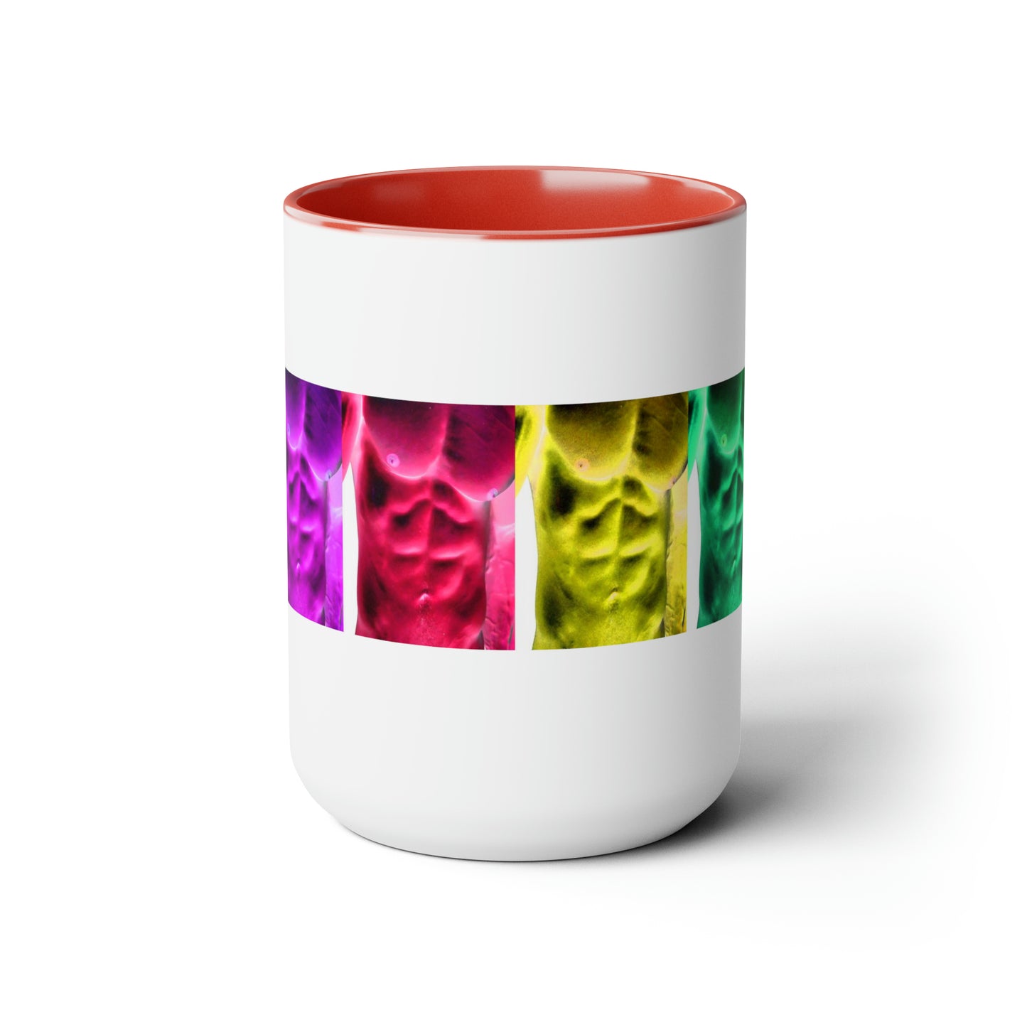 POP ART Torsos Two-Tone Coffee Mugs, 15oz