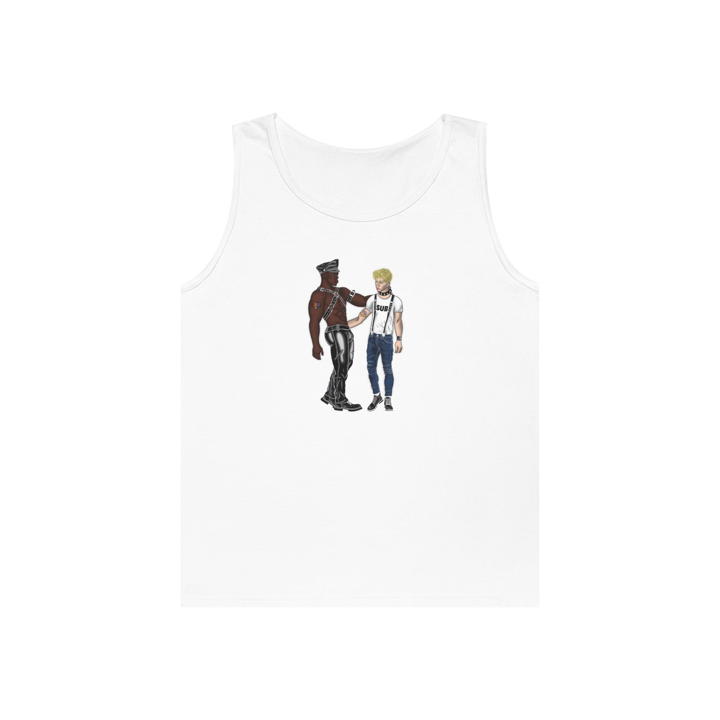 Unisex Heavy Cotton Tank Top - Leather Couple