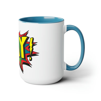 GAY! Two-Tone Coffee Mugs, 15oz