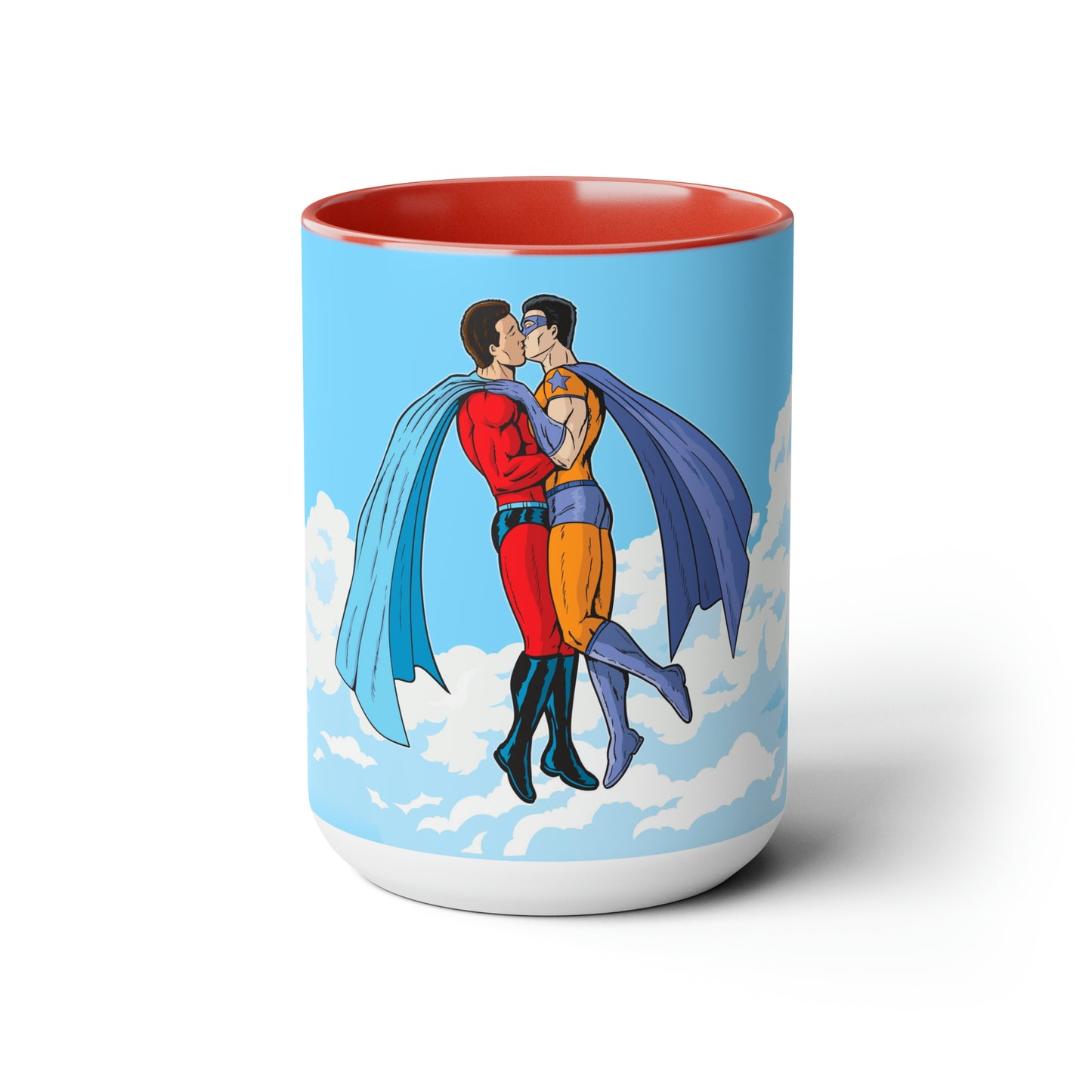 Two-Tone Coffee Mugs, 15oz - A Kiss in the Sky