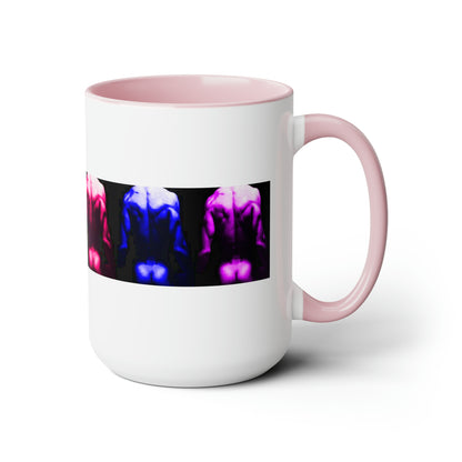 Backside PRIDE Two-Tone Coffee Mugs, 15oz