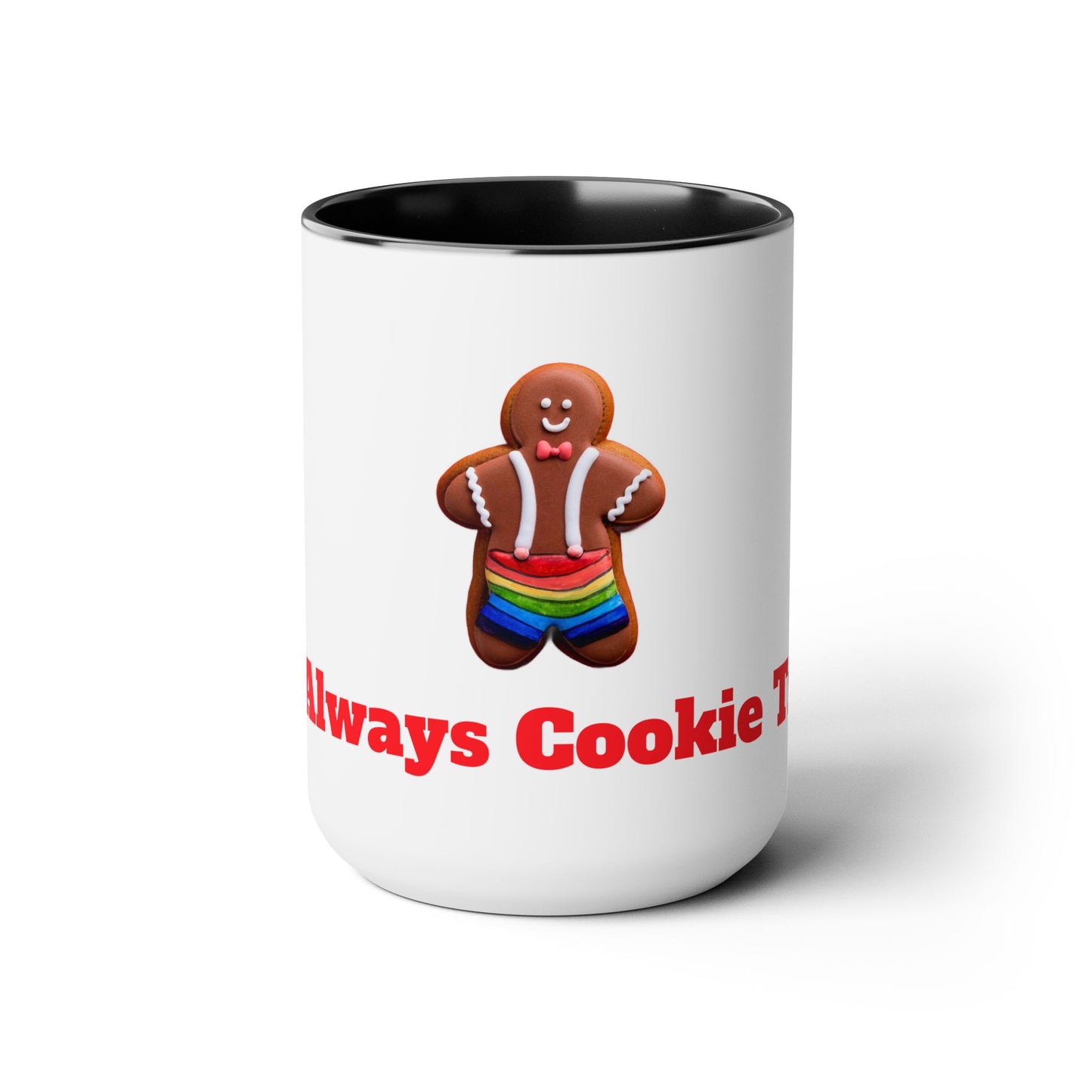 Gingerbread Cookie Two-Tone Coffee Mugs, 15oz