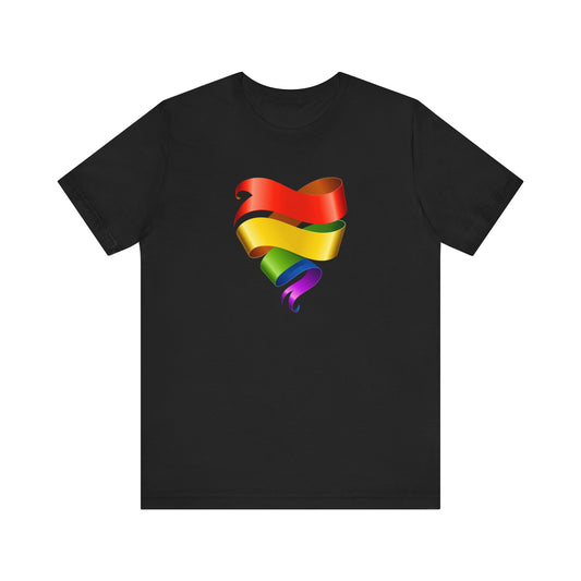 7. PRIDE Ribbon Unisex Jersey Short Sleeve Tee