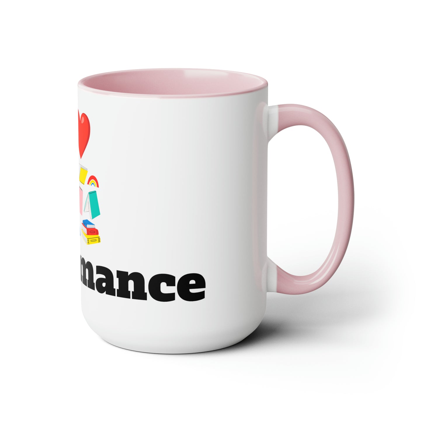 MM Romance Two-Tone Coffee Mugs, 15oz (Serif font)