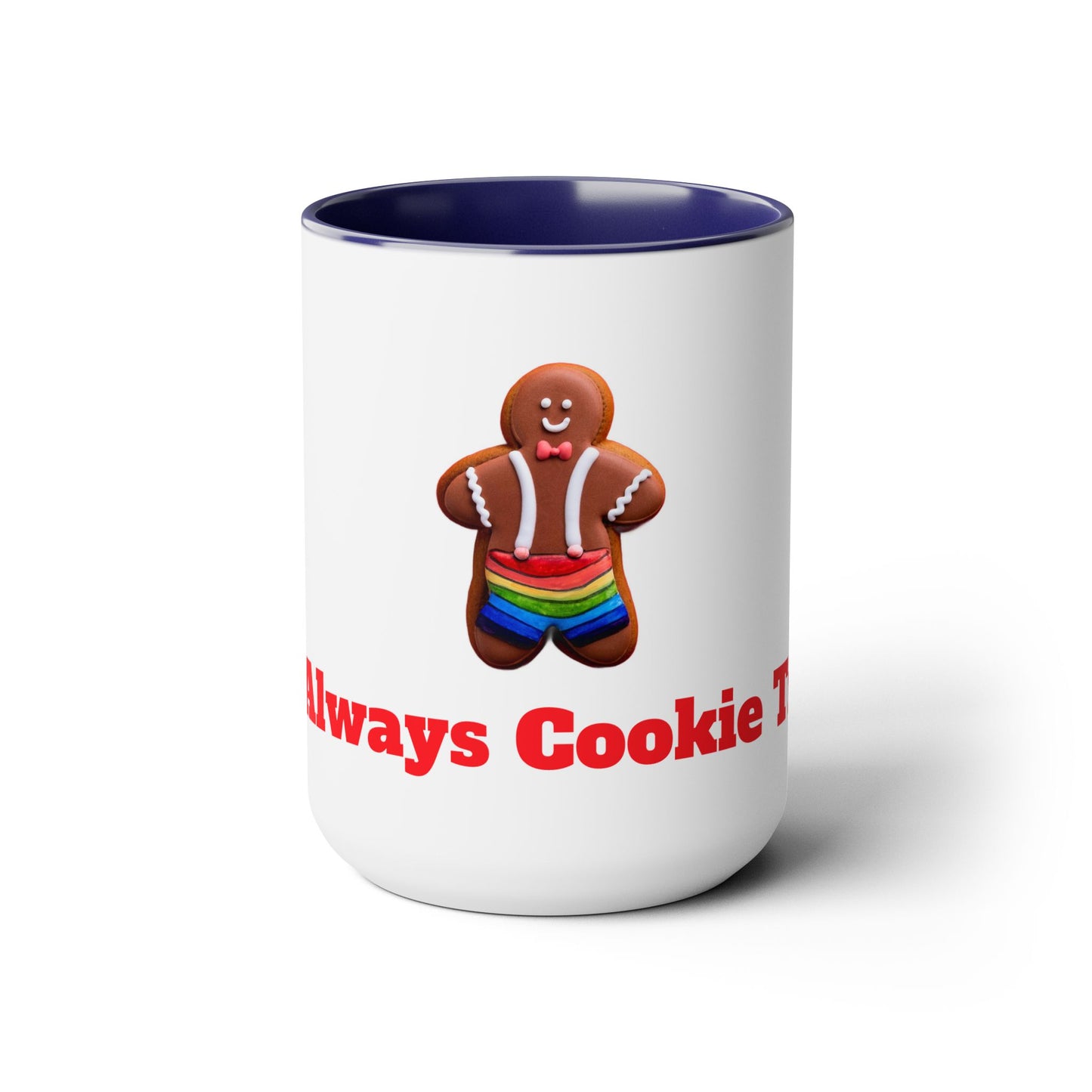 Gingerbread Cookie Two-Tone Coffee Mugs, 15oz