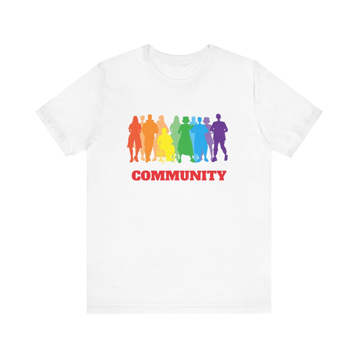 Rainbow Community Red Unisex Jersey Short Sleeve Tee