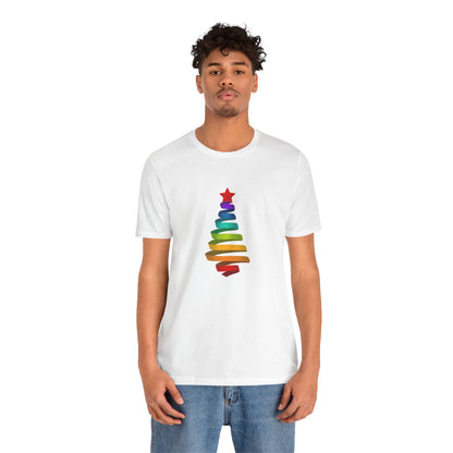 1. Gay Ribbon Tree Unisex Short Sleeve Tee