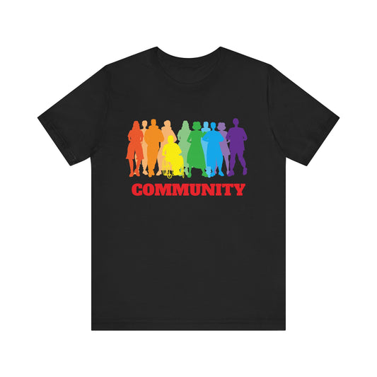 Rainbow Community Red Unisex Jersey Short Sleeve Tee