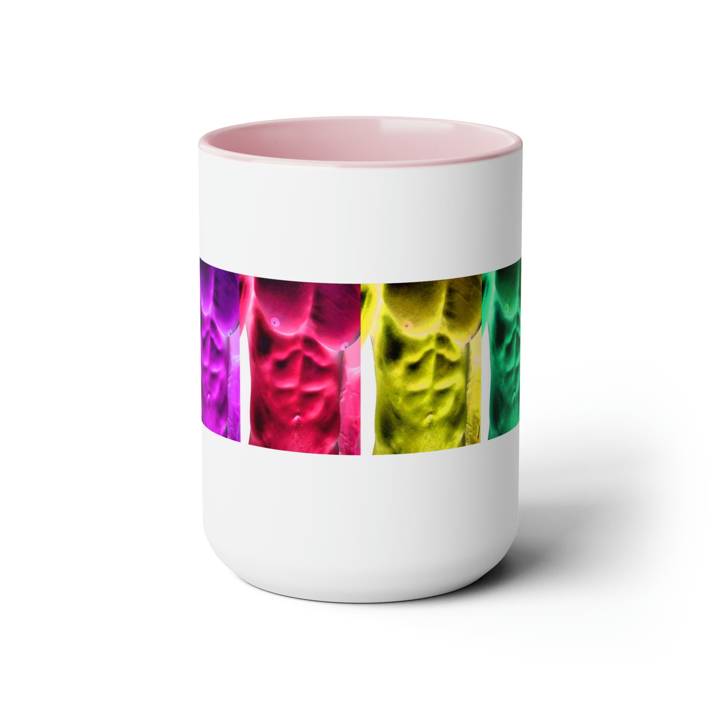 POP ART Torsos Two-Tone Coffee Mugs, 15oz