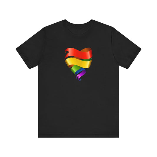 2. PRIDE Ribbon Unisex Jersey Short Sleeve Tee