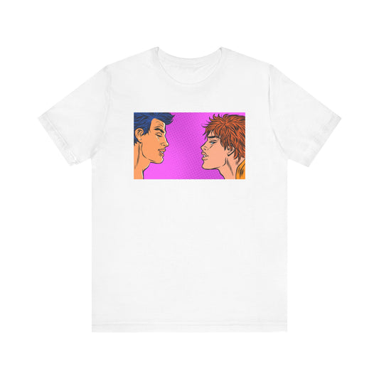 Gay Pop Art Kiss Short Sleeve Tee