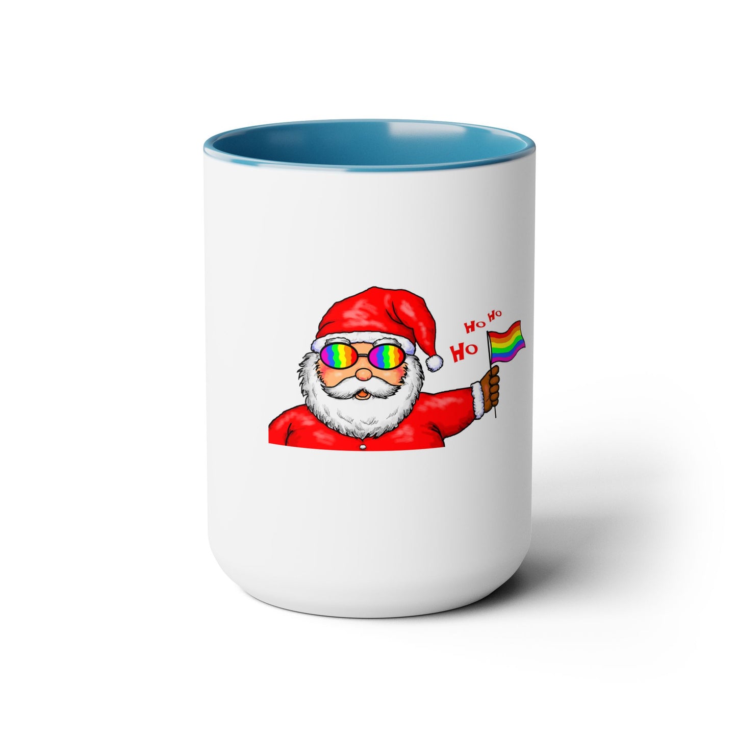 Santa Pride Two-Tone Coffee Mugs, 15oz